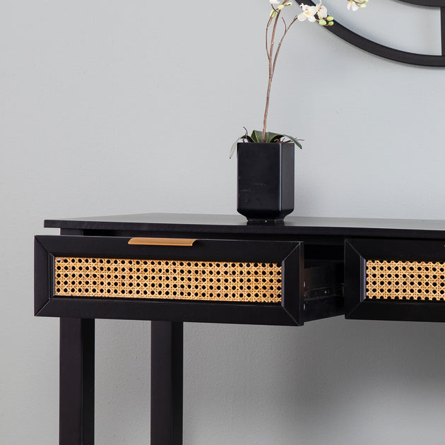 SEI Furniture Chekshire Console Table Black 4
