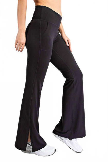 RAE MODE Crossover Waist Flared Leggings Blau Medium 4