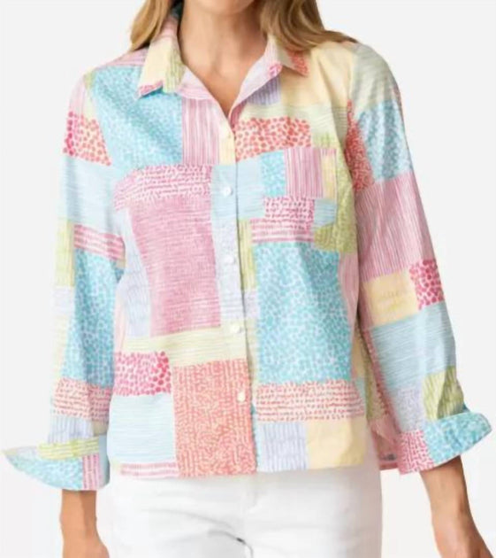 Habitat Shaped Shirt Patchwork Multi XLarge 2