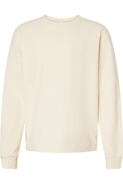 BELLA + CANVAS Youth Heavyweight Long Sleeve Tee Beige Small 2