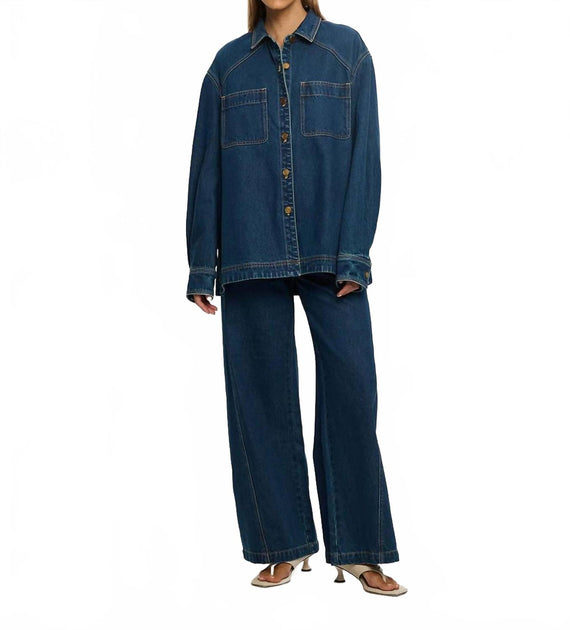 KIVARI Evie Denim Shirt Blue Medium 4