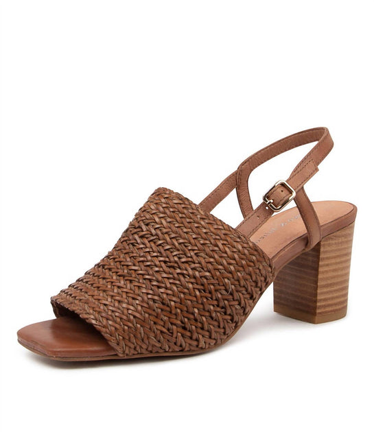 Django & Juliette Pickle Weave Leather Sandals Brown US 9.5 2