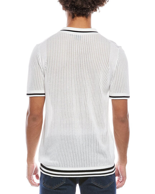 Hugo Boss Mesh Heritage Shirt White Large 3