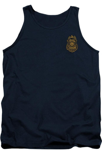 Gildan Batman Arkham Knight Gotham Badge Tank Top Blue Medium 2