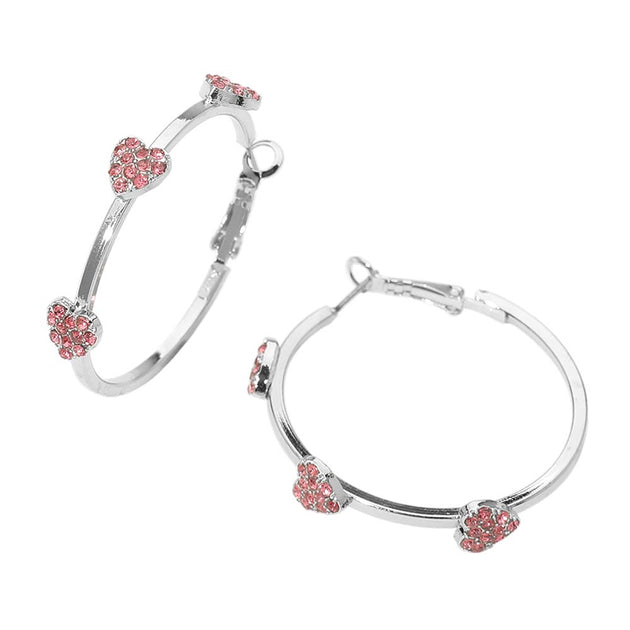 FASHNZFAB Hoop Earrings Red 3