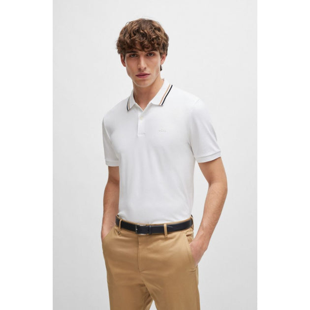 Boss Slim-fit Polo Shirt White XLarge 4