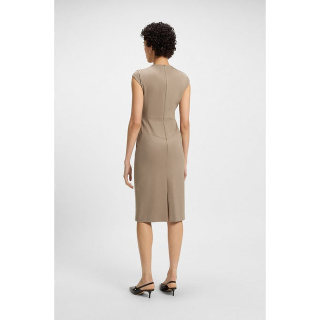Boss Cap-sleeve Dress Beige US 6 4