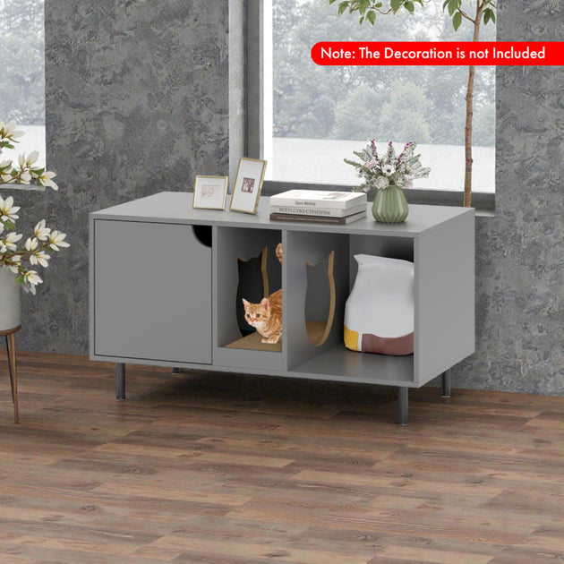 Hivvago Concealed Cat Litter House White 3