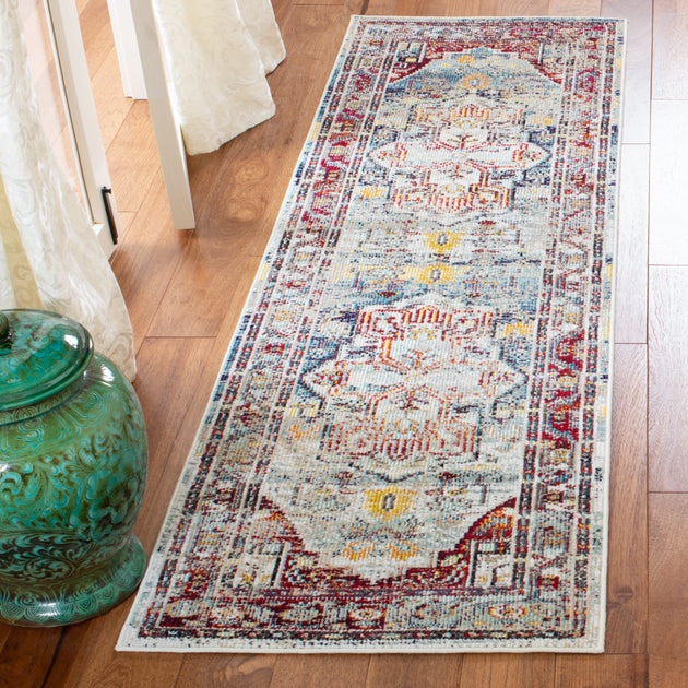 Safavieh Crystal CRS503 Teppich Hellblau / Rot 3