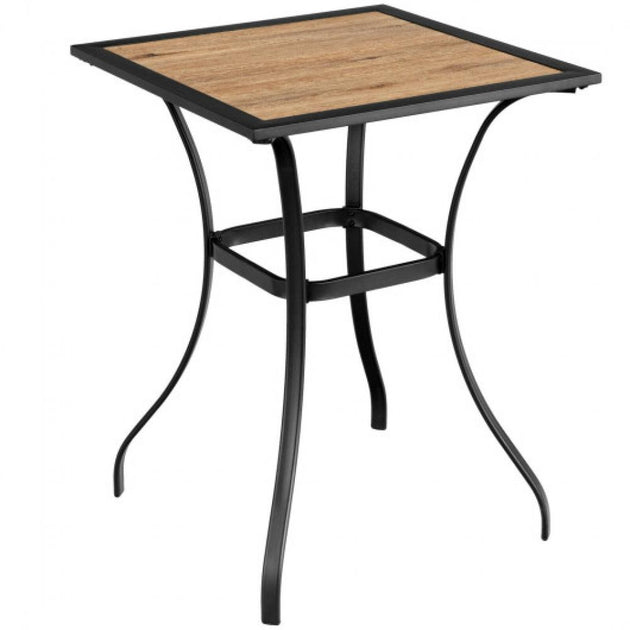 Hivvago Square Bar Table Black 2