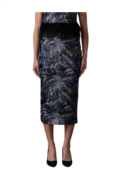 Le Superbe Floral Skirt Blue US 2 2