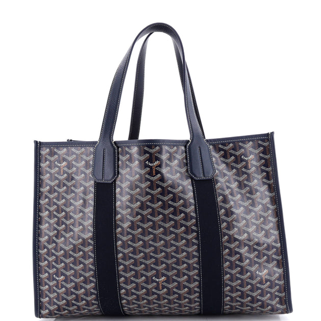 Goyard Vil Tote Printed Coated Canvas MM Black Extra Large 5