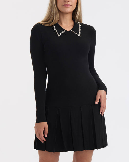 Ellen Tracy Knit Dress Black Large 2