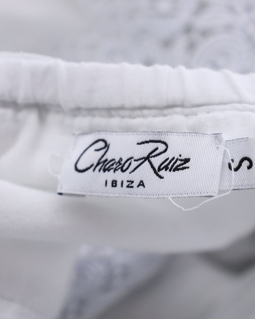 Charo Ruiz Carmen Asymmetric Midi Dress White S 4