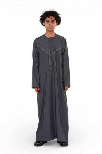 K-HM10 Boys Moroccan Thobe Grey 5 Years 2