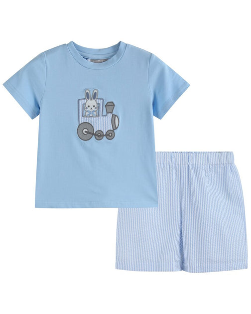 Lil Cactus Train T-Shirt & Short Set Blue US 4T 2