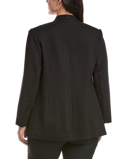 Anne Klein Plus Funnel Neck Jacket Black US 0 3