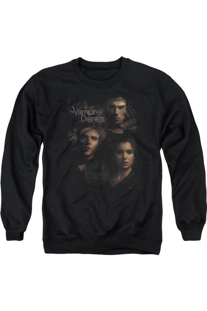 Gildan Vampire Diaries Smokey Veil Crewneck Sweatshirt Black Medium 2
