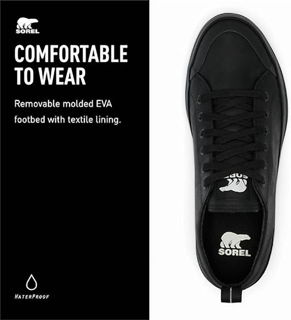 Sorel Metro II Low WP Sneaker Black 10 4