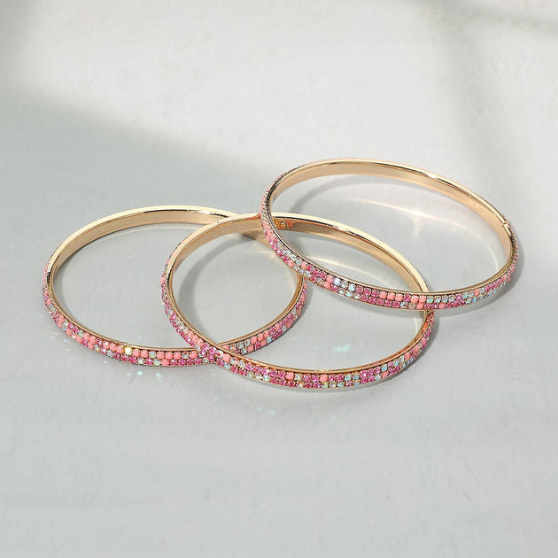 FASHNZFAB Stackable Bangle Bracelets Silver One Size 6