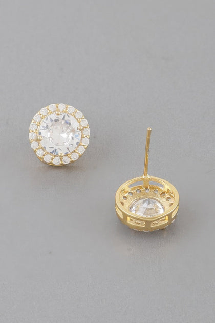 FASHNZFAB Embedded Round Stud Earrings Multi One Size 5
