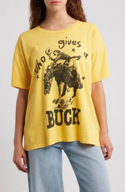 DAYDREAMER Who Gives A Buck Tee Yellow Large 3
