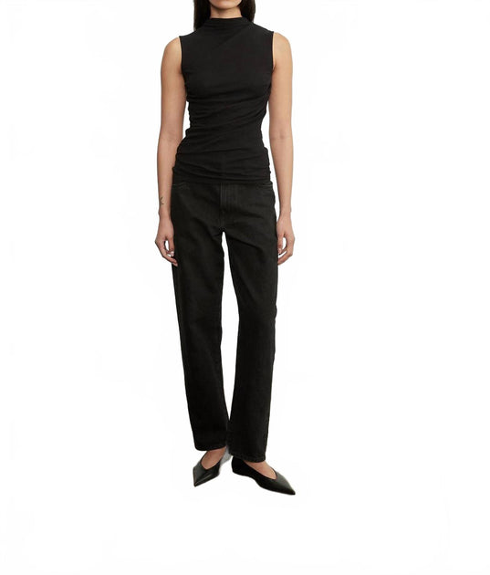 Enza Costa Cashmere Sleeveless Twist Top Black Small 2