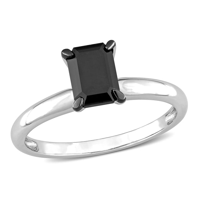 Mimi & Max Solitaire Engagement Ring Black US 9 2