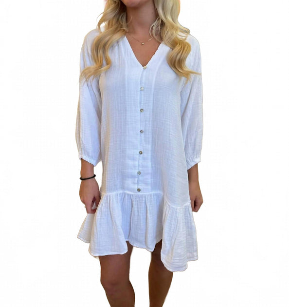 STARKx Alice Mini Dress White Medium 4
