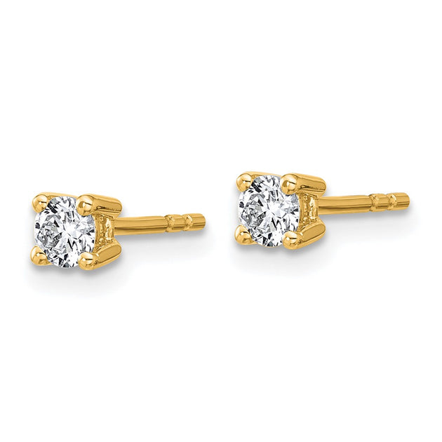 Diamond2Deal Lab Grown Diamond Stud Earrings Silver 6