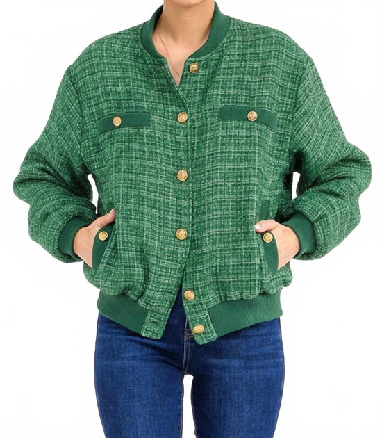 SurelyMine Tweed Shimmer Jacket Green Large 2