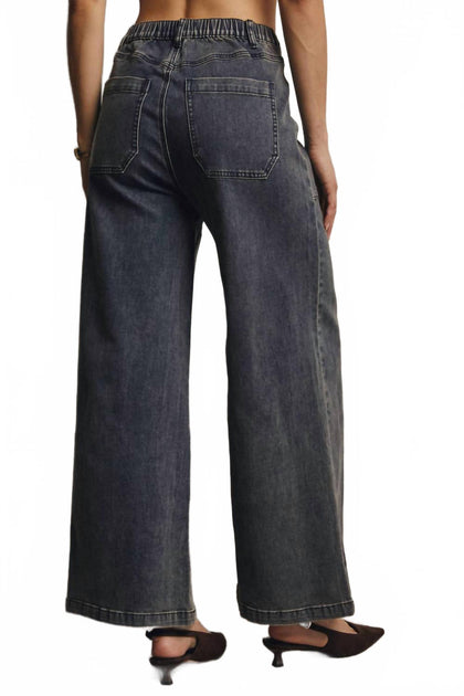 forte forte Wide-Leg Stretch Jeans Grey Large 3