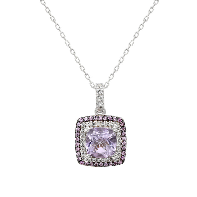 Suzy Levian Pendant Purple Sterling Silver 4