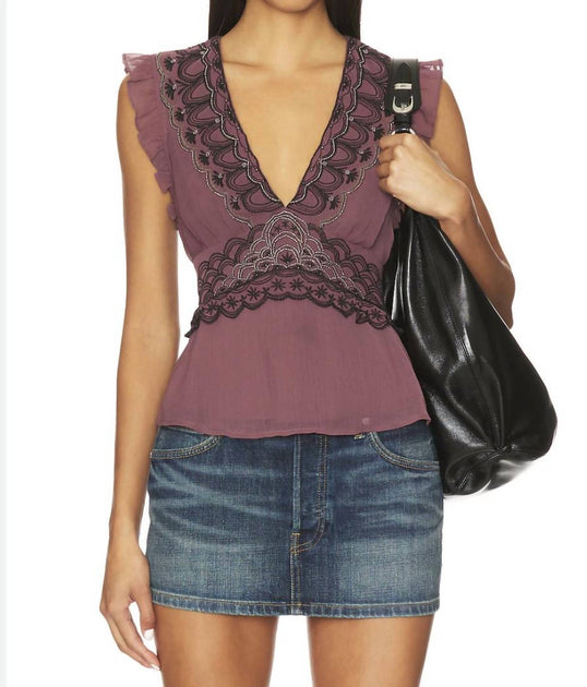 Free People Dream On Beaded Tank Red Small 2