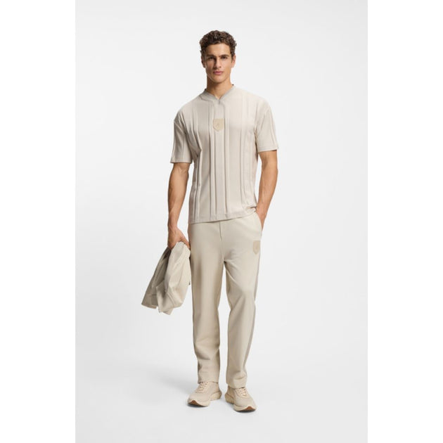 Boss Textured-stripe T-shirt Beige XXXLarge 3