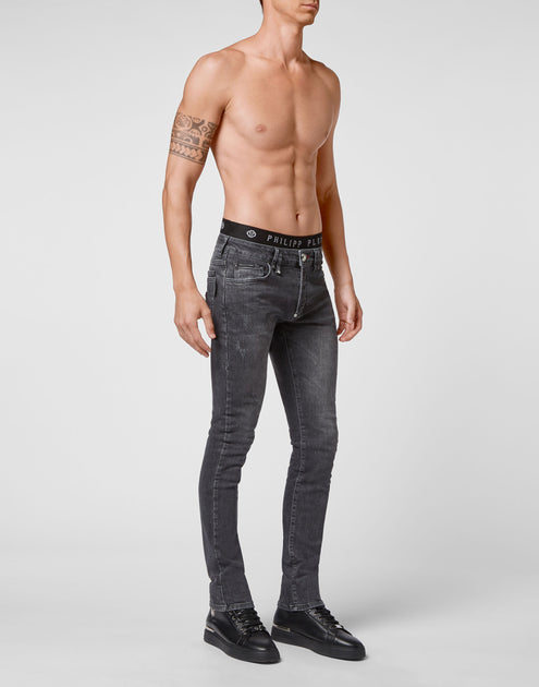 Philipp Plein Denim Super Straight Cut White 40 3