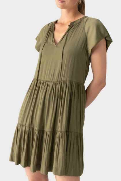 Sanctuary Modern Babydoll Dress Green Large 3