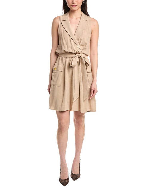 L'AGENCE Cosima Mini Dress Brown XXS 2