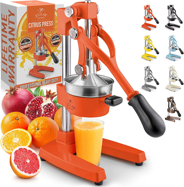 Zulay Kitchen Manual Orange Juicer and Lime Squeezer Press Stand Grey 2