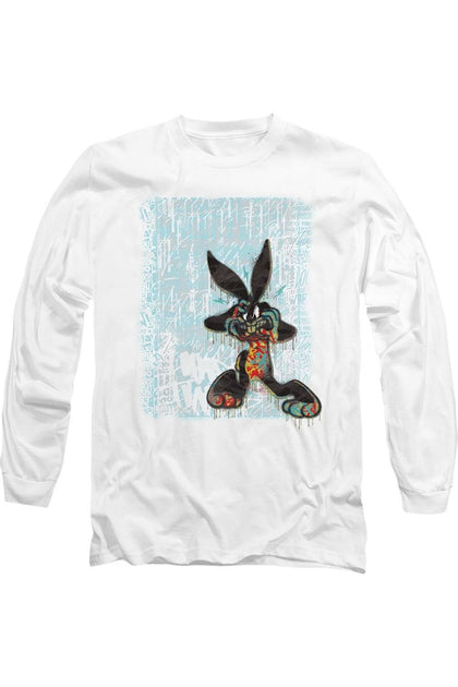 Gildan Looney Tunes Graffiti Rabbit Long Sleeve T-Shirt White Small 2