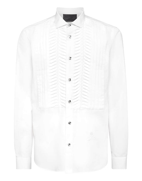 Philipp Plein Tie Shirt Long-Sleeve White Medium 2