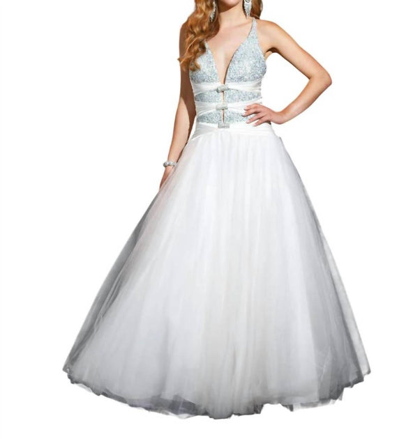 Terani Couture Prom Dress White US 6 2