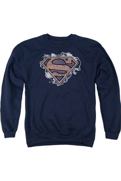 Gildan Superman Storm Cloud Crewneck Sweatshirt Blue Medium 2