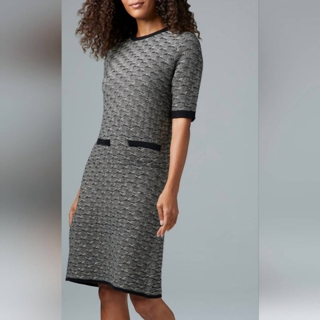 Etcetera Knit Sweater Dress Grey Medium 2