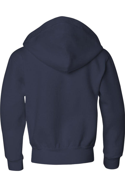 JERZEES NuBlend Hooded Sweatshirt Blue Small 3