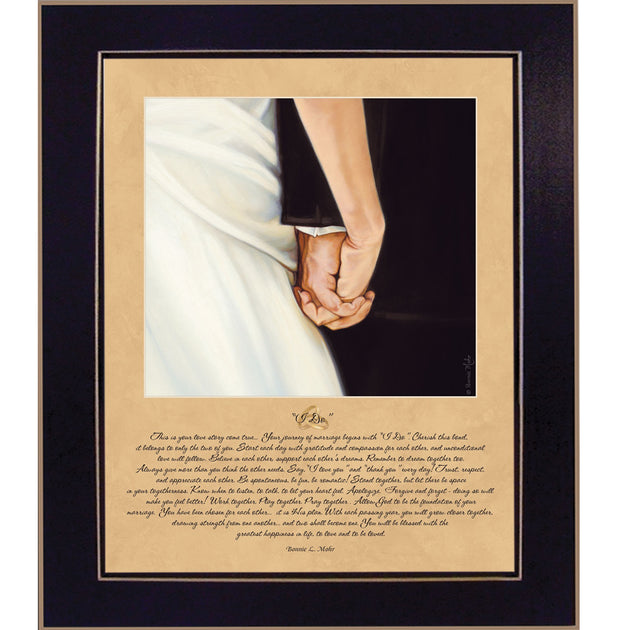 Hivvago I Do 8 Framed Print Wall Art Black 3
