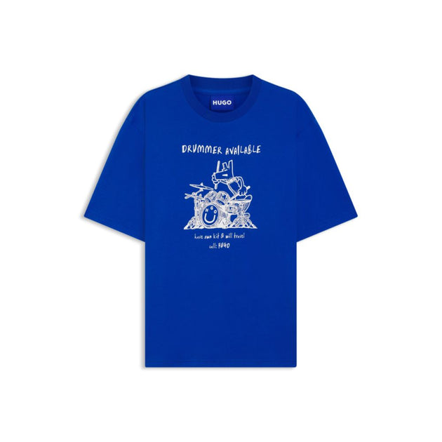 Hugo Boss Logo-artwork T-shirt Blue Large 2