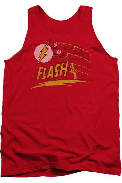 Gildan DC Comics Flash Like Lightning Tank Top Red Medium 2