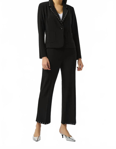 Joseph Ribkoff Studded Fitted Blazer Black US 8 4