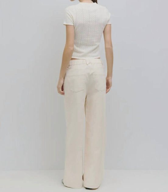 Azalea Cosette Wide Leg Pants Beige Large 3